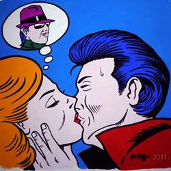 Cherry Boys Kiss Kiss Baby Original Art